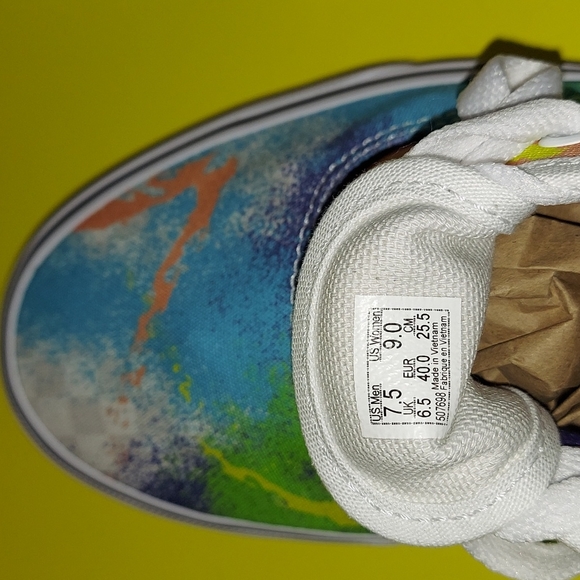 Vans Lace up retro splatter print women's size 9 - Picture 9 of 11